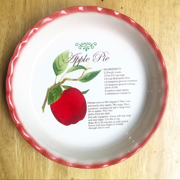 Other - APPLE PIE 🍎 🥧 BAKING DISH with recipe YUMMY
